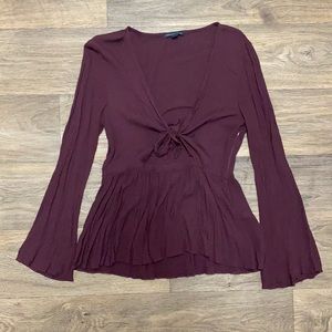 American Eagle Tie Blouse